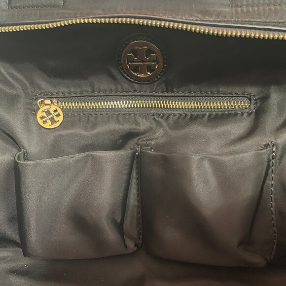 Tory Burch Ella Black Large Tote - Picture 7 of 10